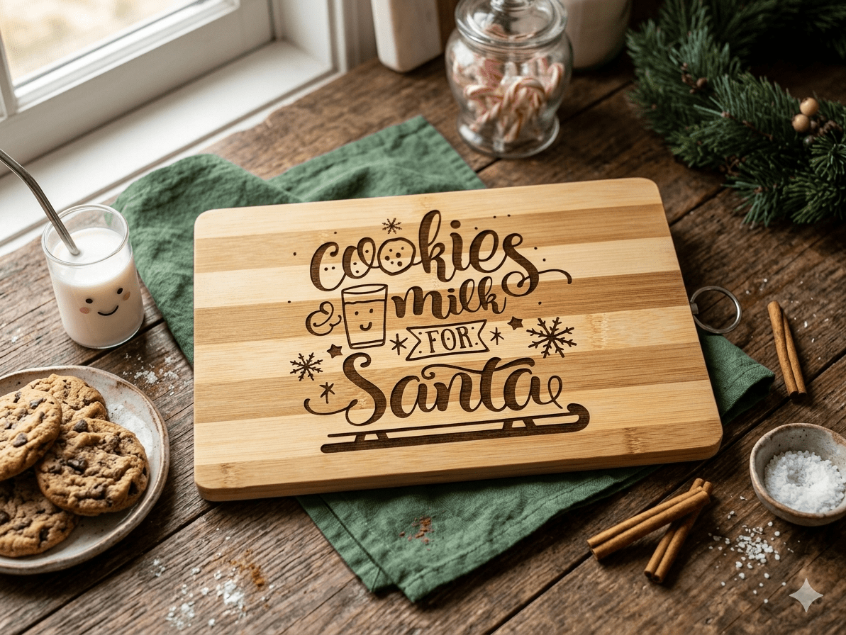 Milk and Cookie board for Santa